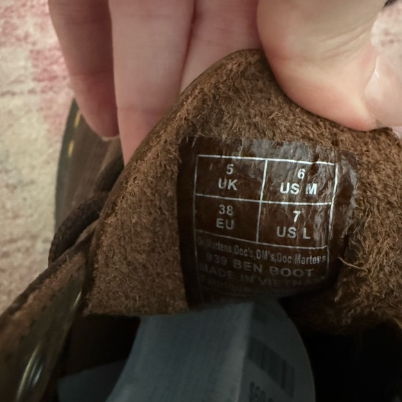 Dr. Martens Brown Ankle Boots with Black Trim - Picture 2 of 3